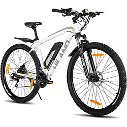 Hiland 26/27.5/29 Inch E-Bike Vélo de montagne électrique 250 W Motor Mountain Bike pour hommes et femmes Fourche à suspension Shimano 21 Speed Disc Brake avec 36 V 10.4 Ah Lithium Battery 