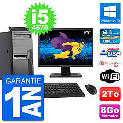 PC Tour Lenovo M83 Ecran 19" Core i5-4570 RAM 8Go Disque Dur 2To Windows 10 Wifi · Occasion 