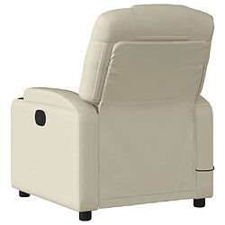 Acheter Maison Chic Fauteuil Relax pour salon, Fauteuil de massage inclinable électrique crème similicuir -GKD41788