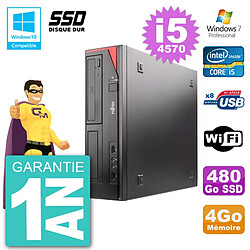 PC Fujitsu Esprimo E520 DT i5-4570 RAM 4Go SSD 480Go Graveur DVD Wifi W7 · Occasion 