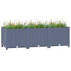 Maison Chic Jardinière,Lit surélevé - Bac à fleurs - pot de fleur 120x40x38 cm Polypropylène -GKD86518