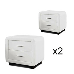 Meubler Design Table Chevet Design Zest Lot De 2 Blanc 