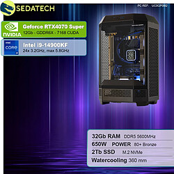 Sedatech PC Gamer Pro Tower • Intel i9-14900KF • RTX4070 Super • 32Go DDR5 • 2To SSD M.2 • sans OS