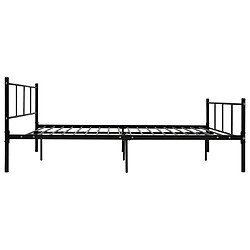 Acheter Maison Chic Lit adulte - Lit simple Cadre de lit,Structure du lit Contemporain Noir Métal 120 x 200 cm -MN36265