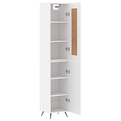 Avis vidaXL Buffet haut Blanc 34,5x34x180 cm Bois d'ingénierie