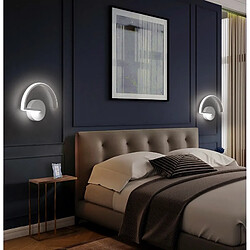 Stoex Applique Murale Led Blanc Applique Murale Simple Et Moderne Lampe Murale D'Intérieur Led Pour Salon, Couloir, Chambre À Coucher, (Blanc Froid)