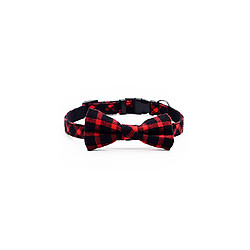 YP Select Réglable Plaid Pet Dogs Cats Colliers Bowtie durables et confortables - Grille Rouge 