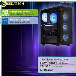 Sedatech PC Gamer Pro • Intel i7-13700KF • RTX4070 • 32Go RAM • 2To SSD M.2 • sans OS