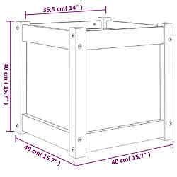 vidaXL Jardinières 2 pcs blanc bois de pin massif pas cher