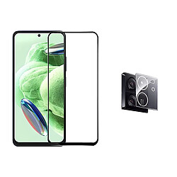 Kit Film Caméra Arrière + Verre Trempé de la Étui Complète 5D Phonecare pour Xiaomi 13T - Transparent / Noir 