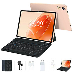 VANWIN Tablette Tactiles S5Pro Tablette 10 Pouces Android 12 avec 5G WiFi, 2Go RAM 32Go ROM 1TB Extensible, Bluetooth 5, 8 cœurs 2.0 GHz, 7000mAh, 2 en 1 Tablette Tactile avec Clavier et Stylo et Cas,or