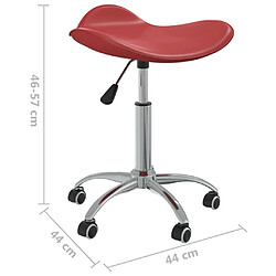 vidaXL Chaise pivotante à dîner Rouge bordeaux Similicuir pas cher