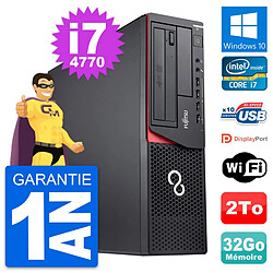 PC Fujitsu Esprimo E920 DT Intel i7-4770 RAM 32Go Disque 2To Windows 10 Wifi - Occasion