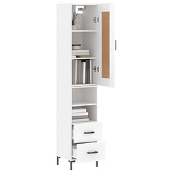 Avis Maison Chic Buffet,Meuble de Rangement,commode pour salon,Cuisine Blanc brillant 34,5x34x180 cm Bois d'ingénierie -MN11211