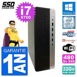 PC HP ProDesk 600 G3 SFF Intel Core i7-6700 RAM 32Go SSD 480Go Windows 10 Wifi · Occasion 