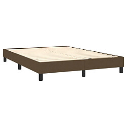 Acheter vidaXL Sommier à lattes de lit matelas et LED Marron foncé 140x190 cm