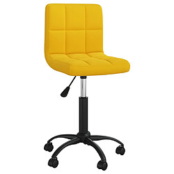 vidaXL Chaise pivotante de salle à manger Jaune moutarde Velours 