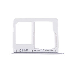 Wewoo Tiroir de Carte SIM gris pour Samsung Galaxy C7 / C7000 SIM Plateau + Micro SD / SIM pièce détachée