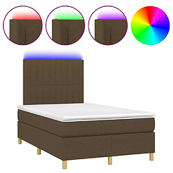 Sommier à lattes,Cadre à lattes de lit pour Adulte matelas et LED Marron foncé 120x200 cm -MN68858