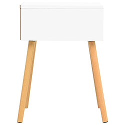 Acheter Maison Chic Table de chevet,Table de nuit,Table d'appoint pour salon Blanc et chêne sonoma 40x40x56 cm Aggloméré -MN95525