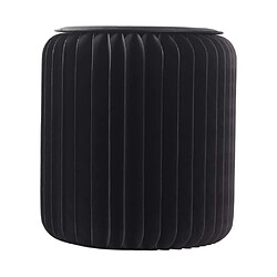 Ideanature Pouf design en carton plié 35 cm noir.