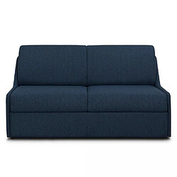 Inside 75 Canapé lit compact 3 places SUFFREN 140 cm matelas 22 cm express tissu tweed twist bleu nuit