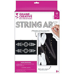 Graines Creatives Coffret String Art - Tableau noir Flèches déco art filaire 30 x 22 cm