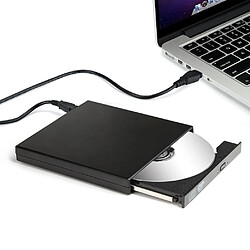 Alpexe® Graveur Externe DVD R CD-RW Lecteur CD Graveur USB 2.0 DVD Combo (disque dur externe antichoc et antibruit) Compatible avec Macbook Air (Pro) & d'autres PC portable/ordinateurs (Windows Vista/ Linux/ 7 /8 /10 & Mac OS etc.) de bureau - Noir