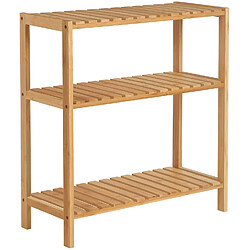 Helloshop26 Etagère en bambou rangement salle de bain étagère à chaussures étagère à livres étagère pour fleurs 3 niveaux 60 x 26 x 66 cm 12_0000585