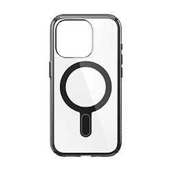 Speck Coque pour iPhone 15 Pro MagSafe Presidio Perfect-Clear Click-lock Anti-rayures Noir transparent