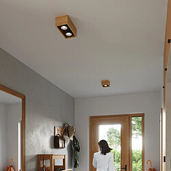 Sollux Downlights Rectangulaires Doubles Plafonniers Flush Light Bois Naturel GU10 pas cher