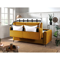 Acheter Lisa Design Owen - canapé 3 places convertible - couchage quotidien - matelas 12 cm - en velours