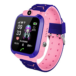 Wewoo Montre connectée Q12 1.44 pouces écran couleur Smartwatch pour enfants IP67 étanchesoutien de positionnement LBS / numérotation bidirectionnelle / Secourisme à une touche / surveillance vocale / Setracker APP Rose