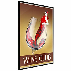 Paris Prix Affiche Murale Encadrée Woman is Like a Wine 20 x 30 cm Noir 