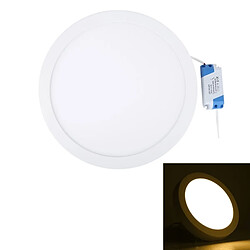 Wewoo Voyant rond de surface de la lumière blanche chaude de 24W LED avec le conducteur de LED, 30cm 120 SMD 2835 3000K, CA 85-265V 