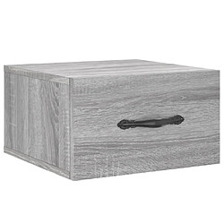 vidaXL Table de chevet murale sonoma gris 35x35x20 cm