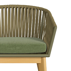 Acheter Rendez Vous Deco Chaise de jardin Olive en tissu vert et bois