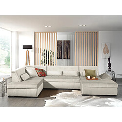 Lisa Design Vermont - canapé panoramique d'angle gauche - 7 places - XXL - en velours