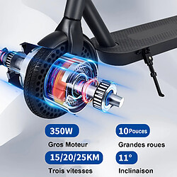 Acheter YOMME MOBILITÉ 10 Pouces Trottinette Electrique Adulte Fw-H10m, App Contrôle, Puissance 350w, Trois Vitesses 15/20/25km/H, Longue Distance 22 À 30km, Scooter Pliable, Moyen De Transport Écologique