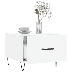 Acheter Maison Chic Table basse,Table Console Table d'appoint, Table pour salon blanc brillant 50x50x40 cm bois d'ingénierie -MN89378