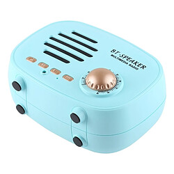 Avis Wewoo Mini enceinte Bluetooth Retro Haut-parleur sans fil Bluetooth, Prise en charge mains libres / Carte TF / Disque U / FM (Bleu)