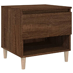 Maison Chic Table de chevet,Table de nuit,Table d'appoint pour salon Chêne brun 50x46x50 cm Bois d'ingénierie -MN68920