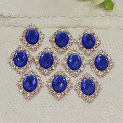 10pcs Strass Dos Plat Perles Bouton Scrapbooking Embellissement Couleur Mélangée pas cher