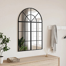 vidaXL Miroir mural noir 60x30 cm arche fer