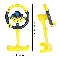 Universal (jaune) volant émulation électrique avec lumière et son éducation enfant voiture jouet cadeau pas cher