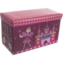 Bieco 04000499 Banc Boîte de Rangement et Princesse, Env. 60 x 30 x 35 cm