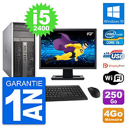 PC Tour HP Pro 6300 CMT Ecran 19" i5-2400 RAM 4Go Disque 250Go Windows 10 Wifi · Occasion 