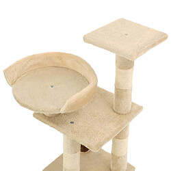 Acheter Arbre à chat avec griffoirs,niche pour chat en sisal 65 cm Beige -MN26890