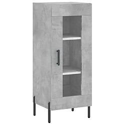 Acheter vidaXL Buffet haut Gris béton 34,5x34x180 cm Bois d'ingénierie