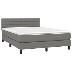 Avis Sommier à lattes,Cadre à lattes de lit et matelas et LED pour Adulte Gris foncé 140x190 cm -MN14324